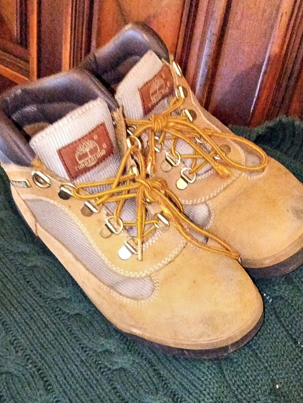 Timberland Waterproof Field Brown Hiking Boots Big Boys Kids